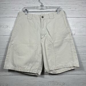 Nike Mens cotton flat front golf shorts size 32 khaki casual comfort